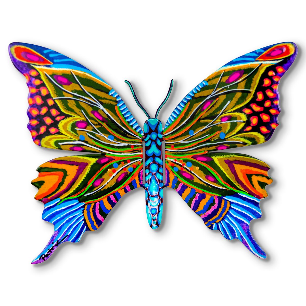 Patricia Govezensky- Original Painting on Cutout Steel "Butterfly"