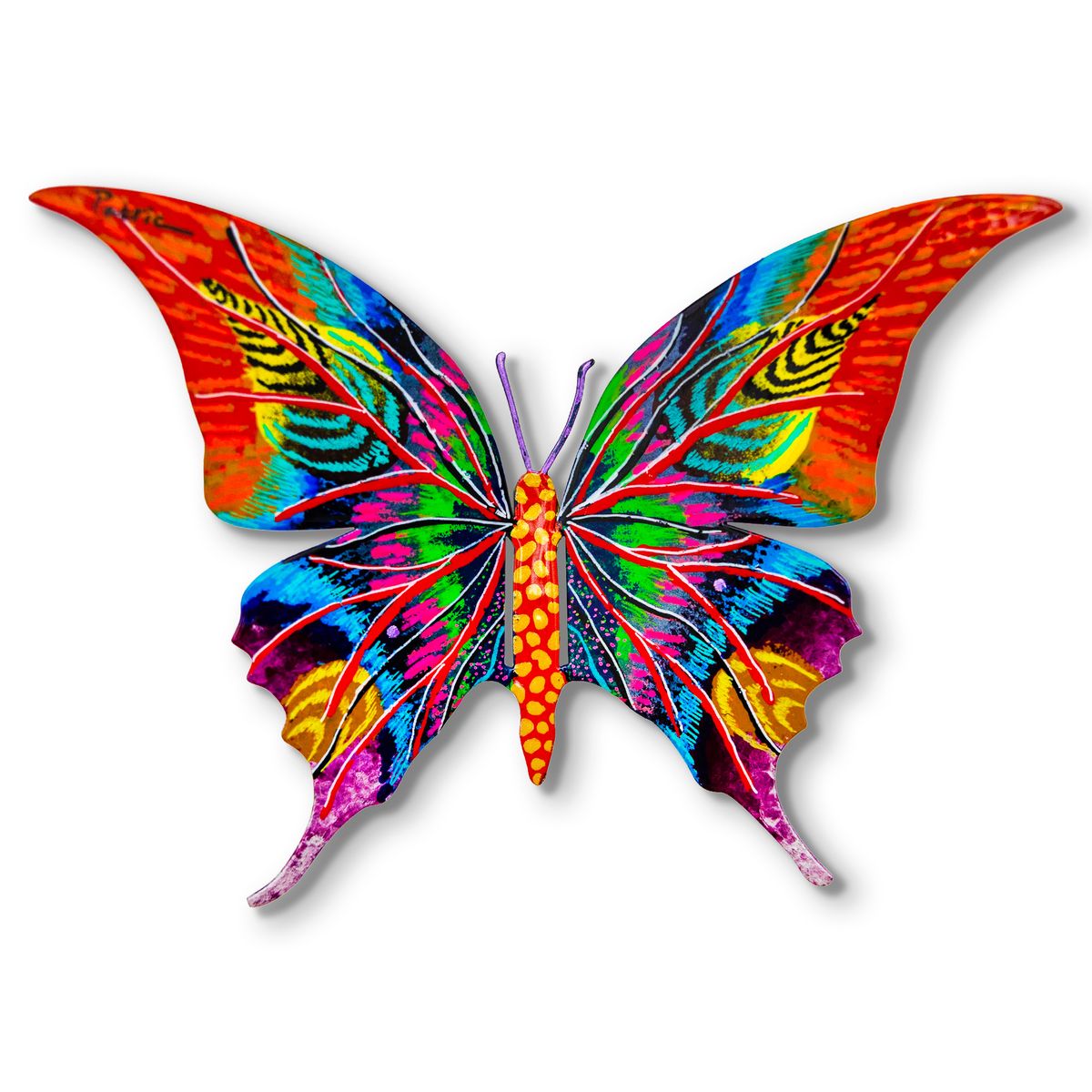Patricia Govezensky- Original Painting on Cutout Steel "Butterfly"