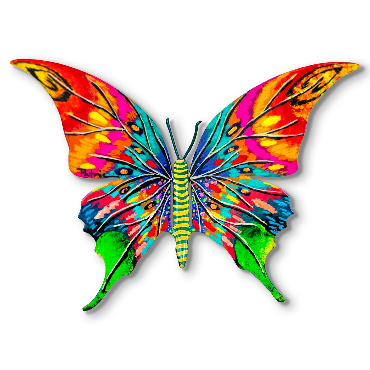 Patricia Govezensky- Original Painting on Cutout Steel "Butterfly"