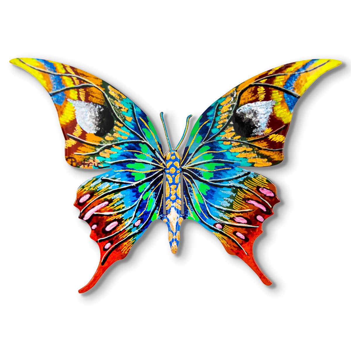 Patricia Govezensky- Original Painting on Cutout Steel "Butterfly"