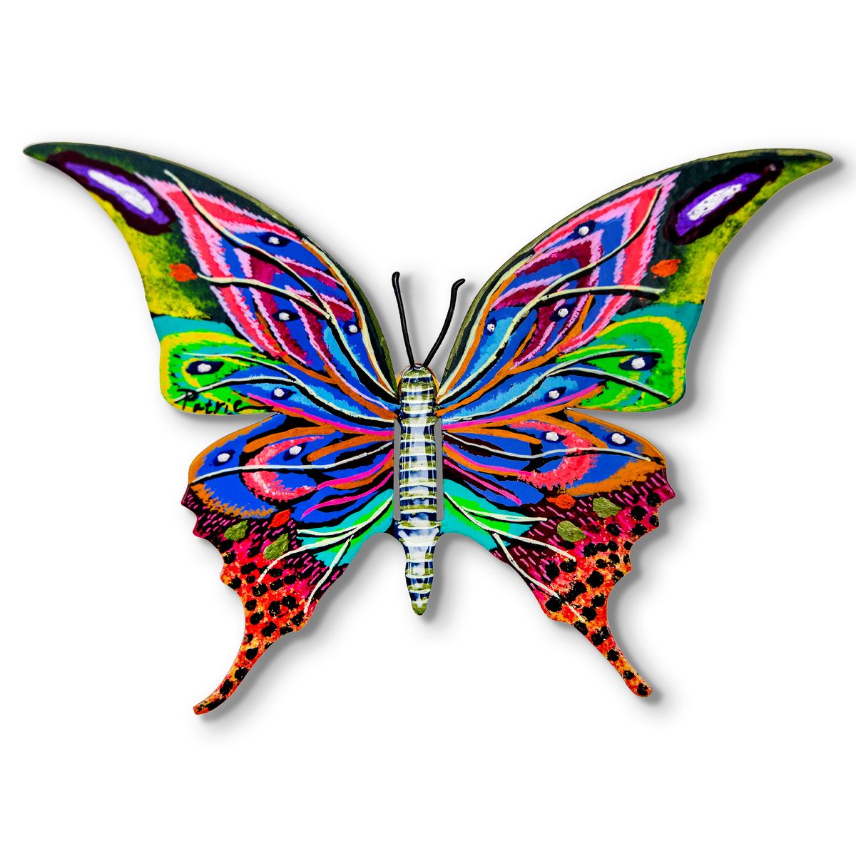 Patricia Govezensky- Original Painting on Cutout Steel "Butterfly"