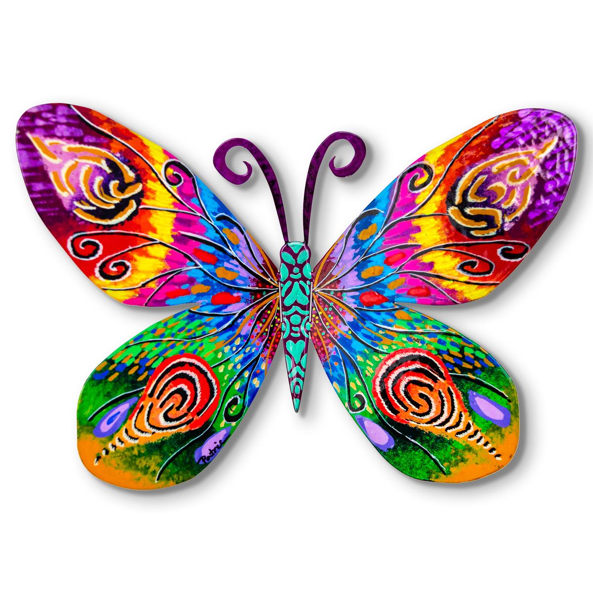 Patricia Govezensky- Original Painting on Cutout Steel "Butterfly"