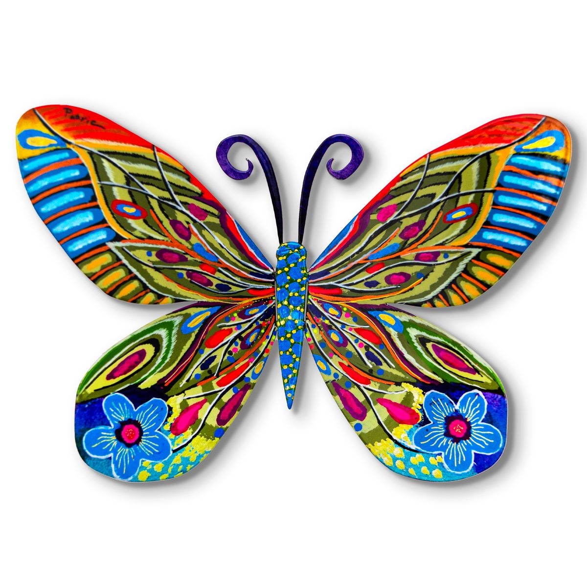 Patricia Govezensky- Original Painting on Cutout Steel "Butterfly"