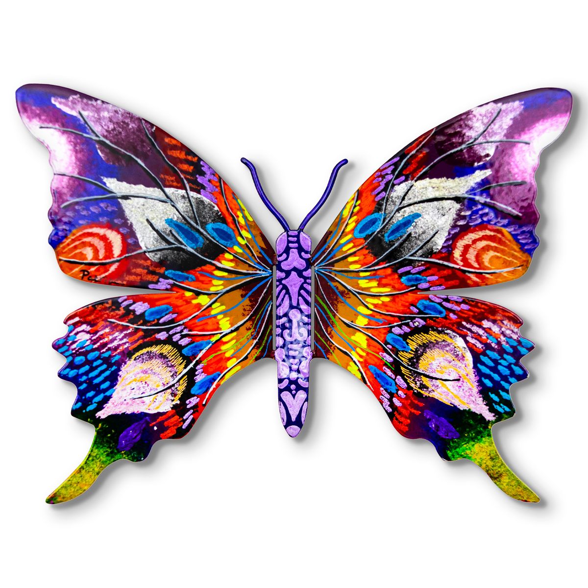 Patricia Govezensky- Original Painting on Cutout Steel "Butterfly"