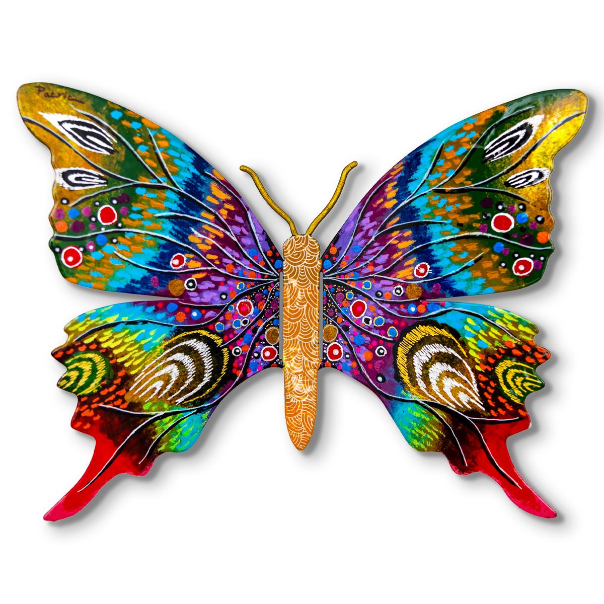 Patricia Govezensky- Original Painting on Cutout Steel "Butterfly"