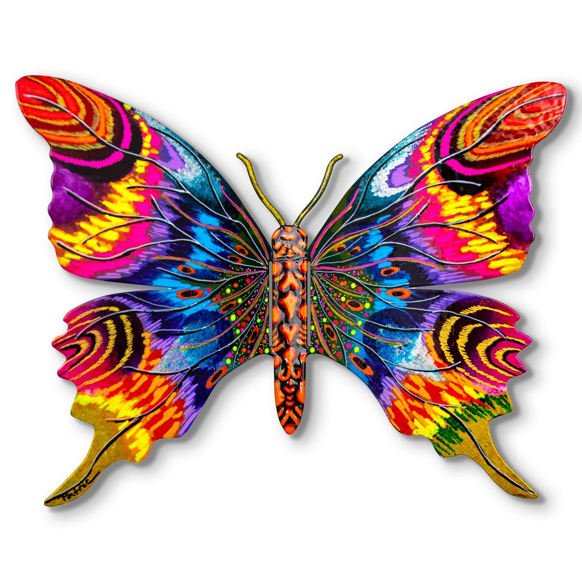 Patricia Govezensky- Original Painting on Cutout Steel "Butterfly"