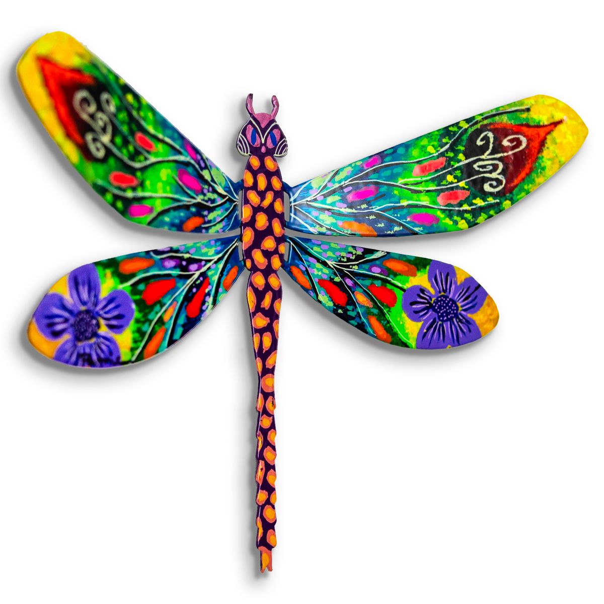 Patricia Govezensky- Original Painting on Cutout Steel "Dragonfly"
