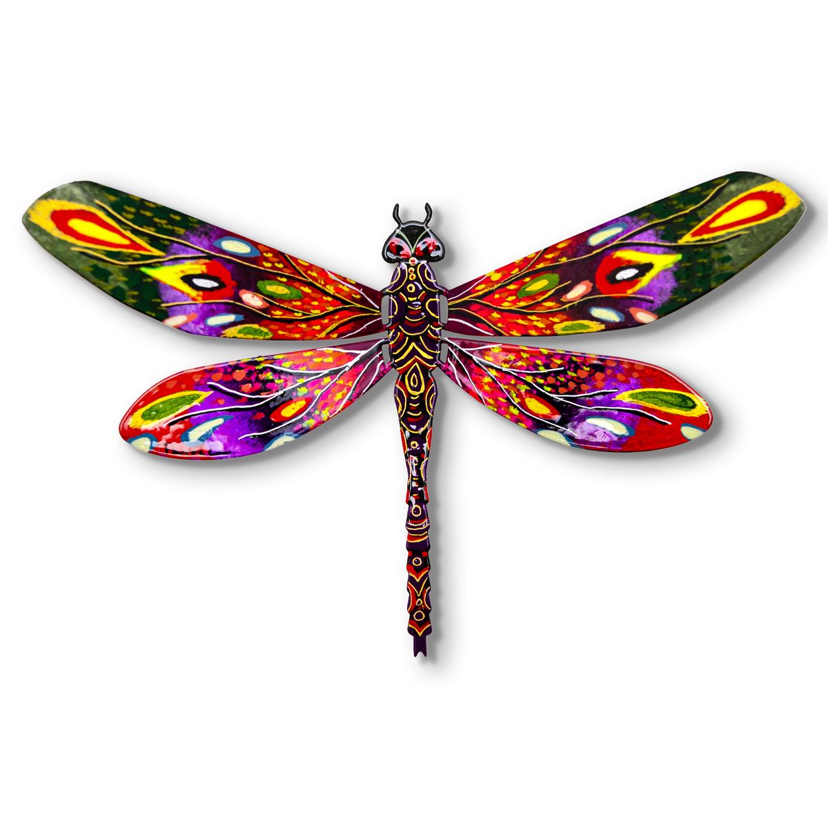 Patricia Govezensky- Original Painting on Cutout Steel "Dragonfly"