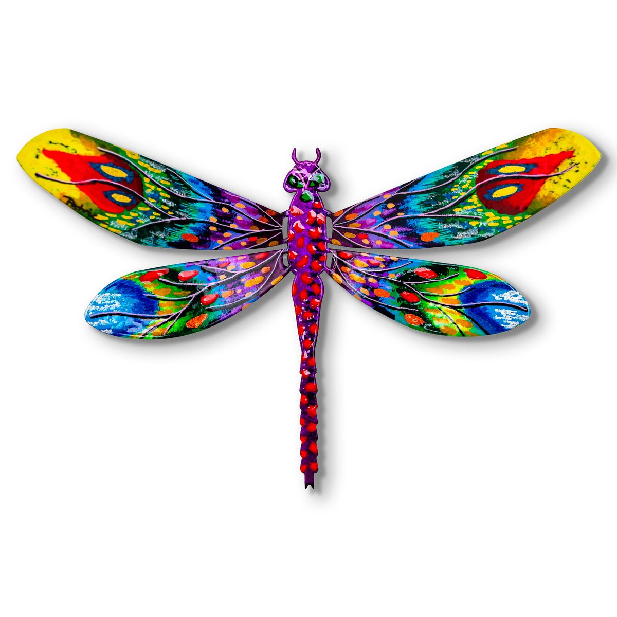 Patricia Govezensky- Original Painting on Cutout Steel "Dragonfly"