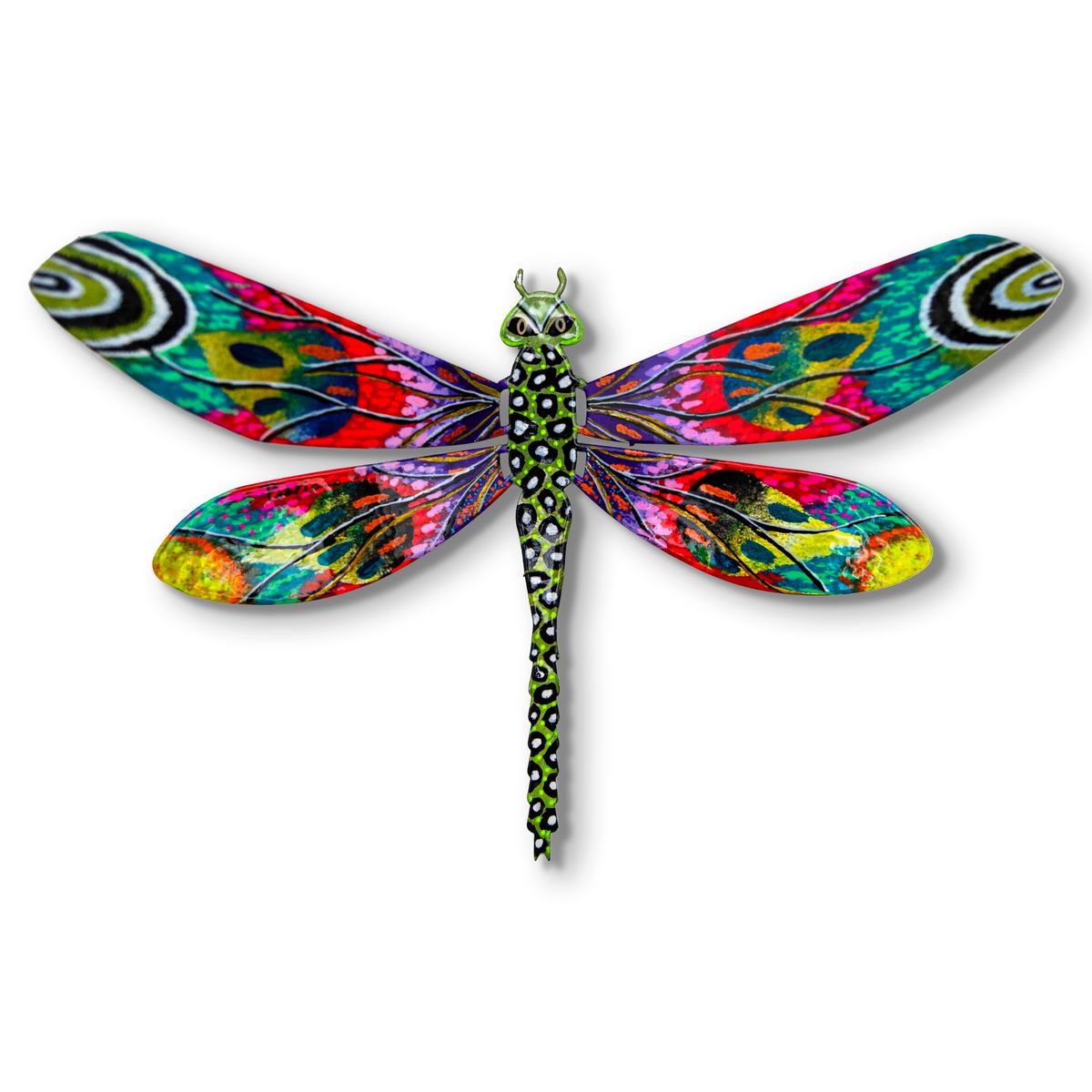 Patricia Govezensky- Original Painting on Cutout Steel "Dragonfly"
