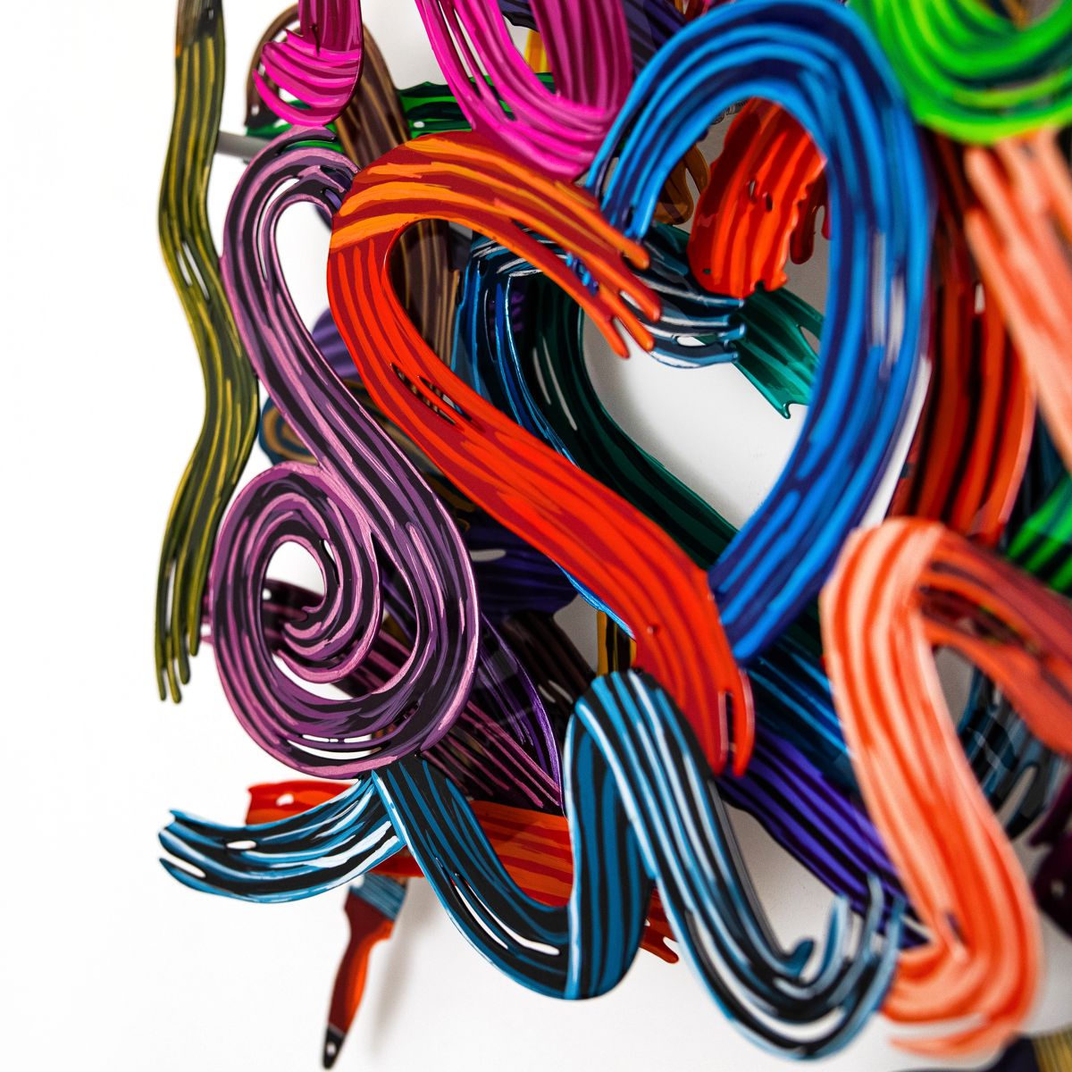 Patricia Govezensky- Original Painting on Cutout Steel "Work of Heart (Mini Series)"