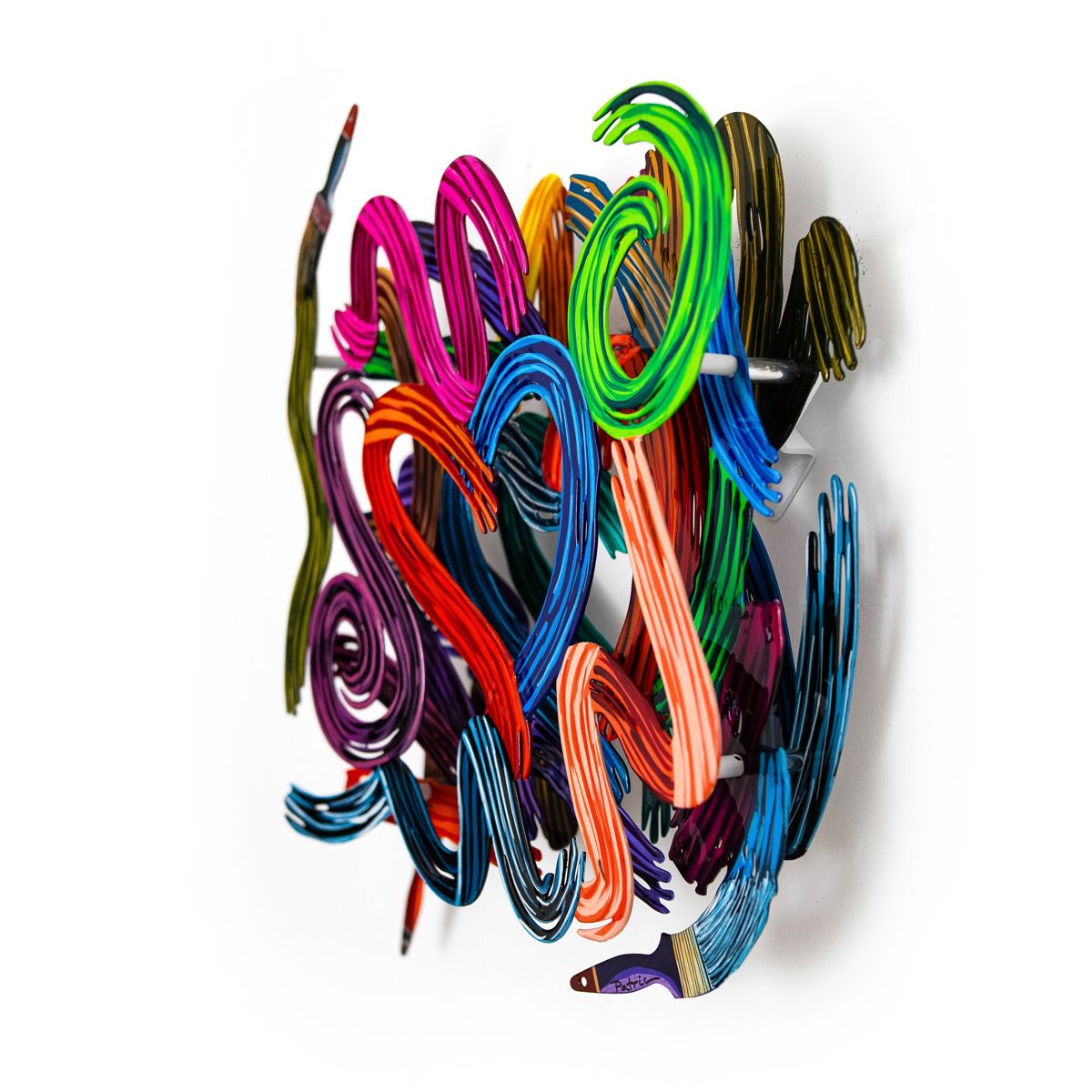 Patricia Govezensky- Original Painting on Cutout Steel "Work of Heart (Mini Series)"