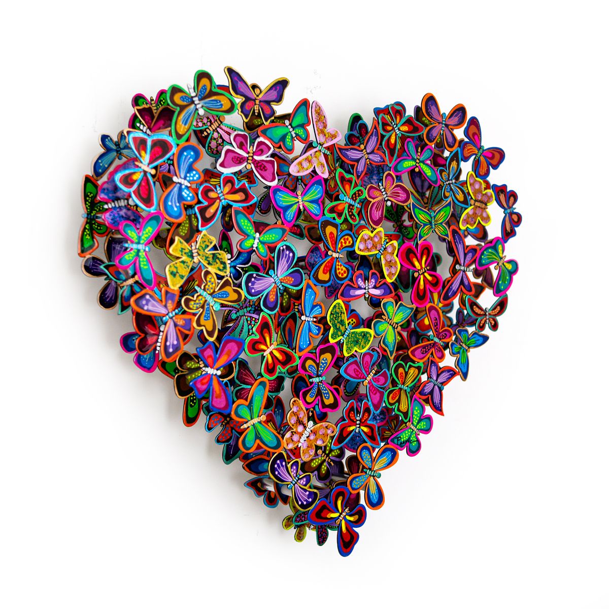 Patricia Govezensky- Original Painting on Cutout Steel "Love in Paradise (Mini Series)"