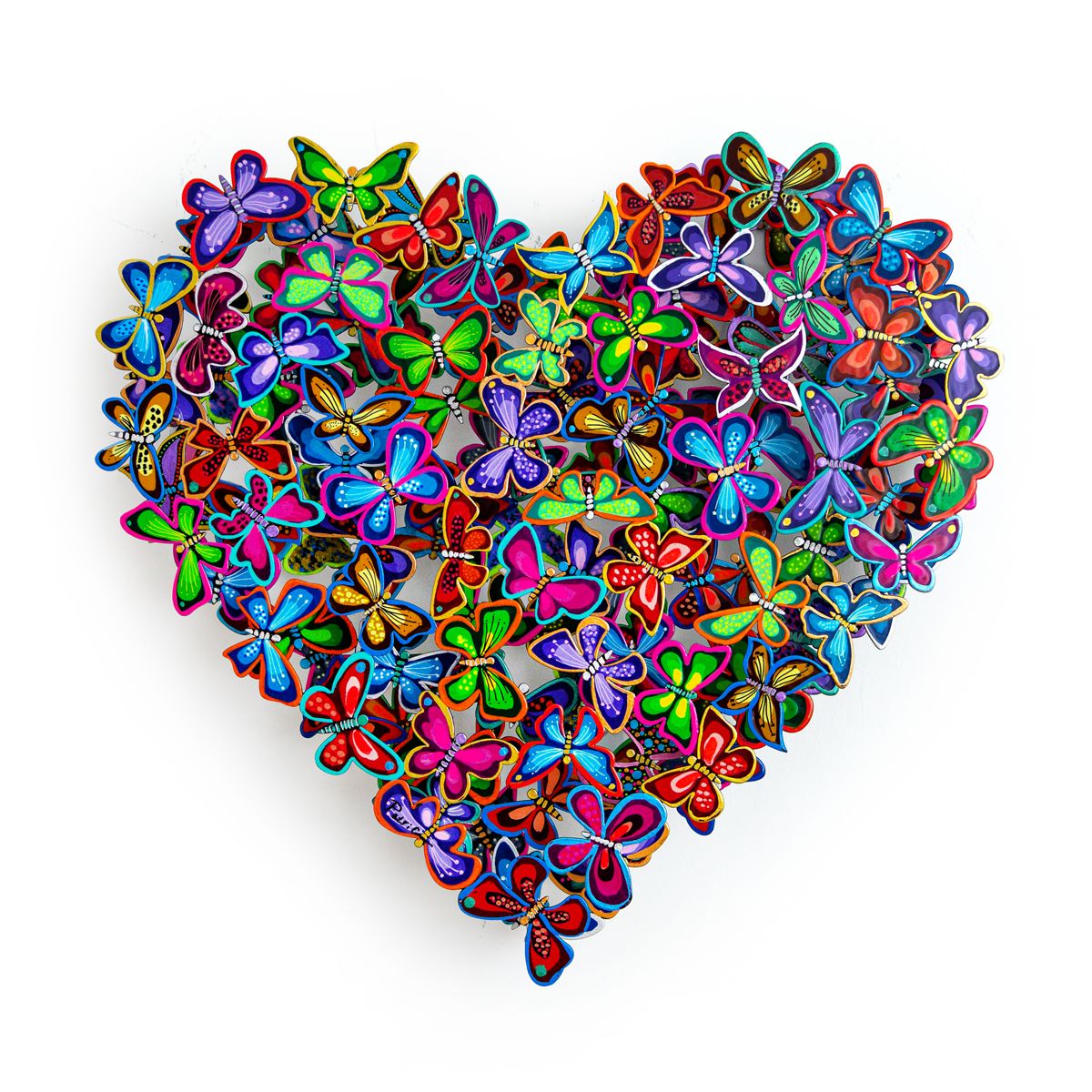 Patricia Govezensky- Original Painting on Cutout Steel "Love in Paradise (Mini Series)"