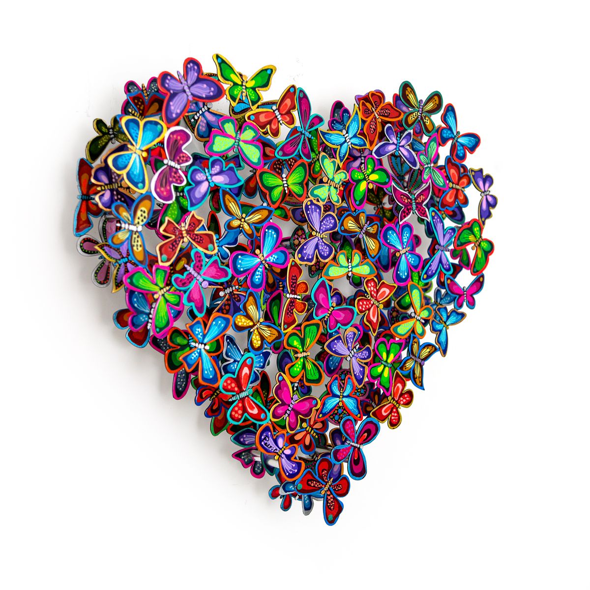 Patricia Govezensky- Original Painting on Cutout Steel "Love in Paradise (Mini Series)"