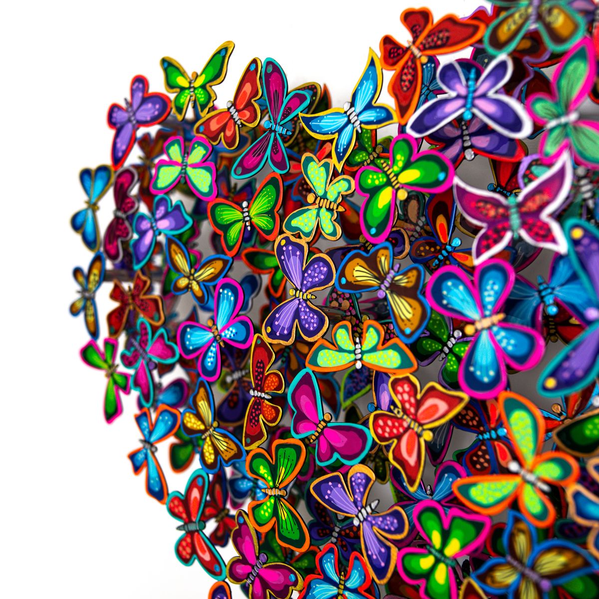 Patricia Govezensky- Original Painting on Cutout Steel "Love in Paradise (Mini Series)"