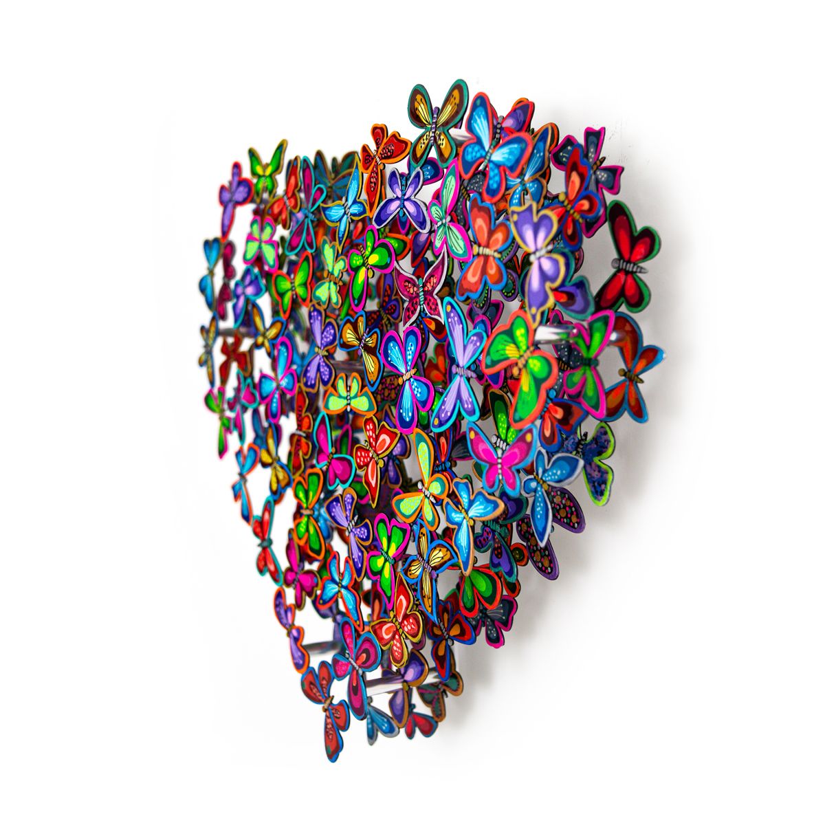 Patricia Govezensky- Original Painting on Cutout Steel "Love in Paradise (Mini Series)"