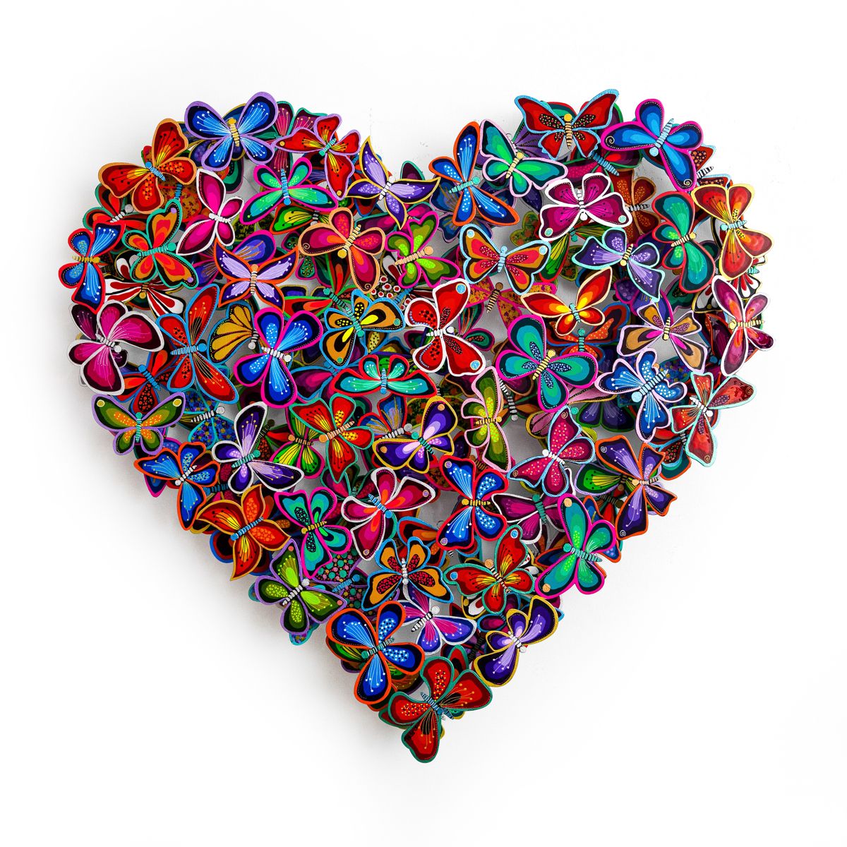 Patricia Govezensky- Original Painting on Cutout Steel "Love in Paradise"