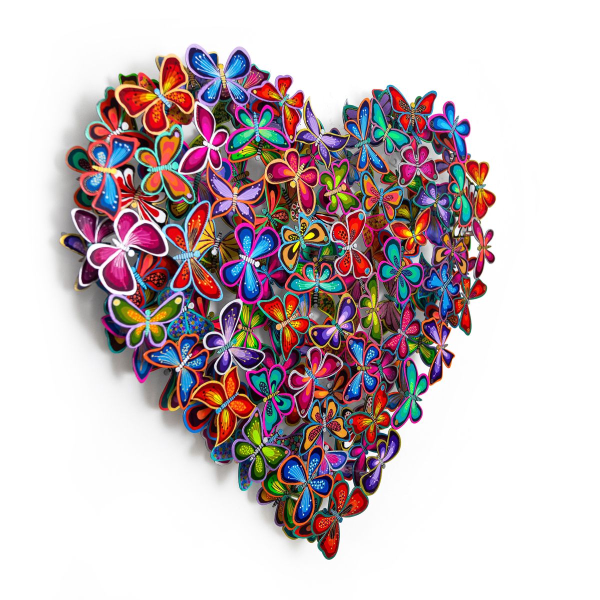 Patricia Govezensky- Original Painting on Cutout Steel "Love in Paradise"