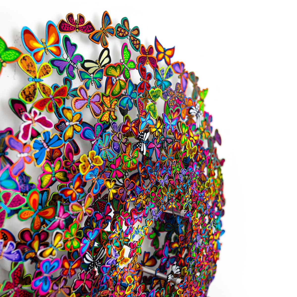 Patricia Govezensky- Original Painting on Cutout Steel "Eternal Bloom"