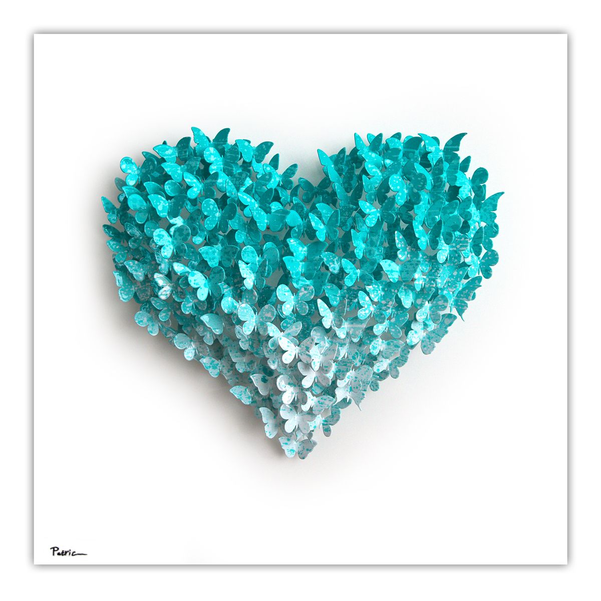 Patricia Govezensky- Original 3D Metal Art on Wood "Heart"