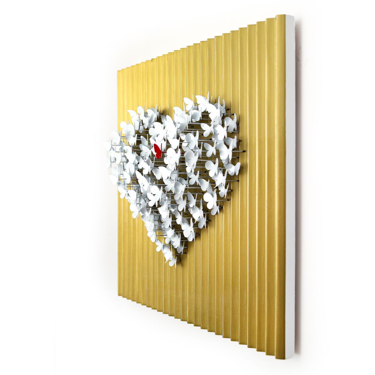 Patricia Govezensky- Original Hand-Painted KINETICFLY™ Sculpture "Flying Heart"