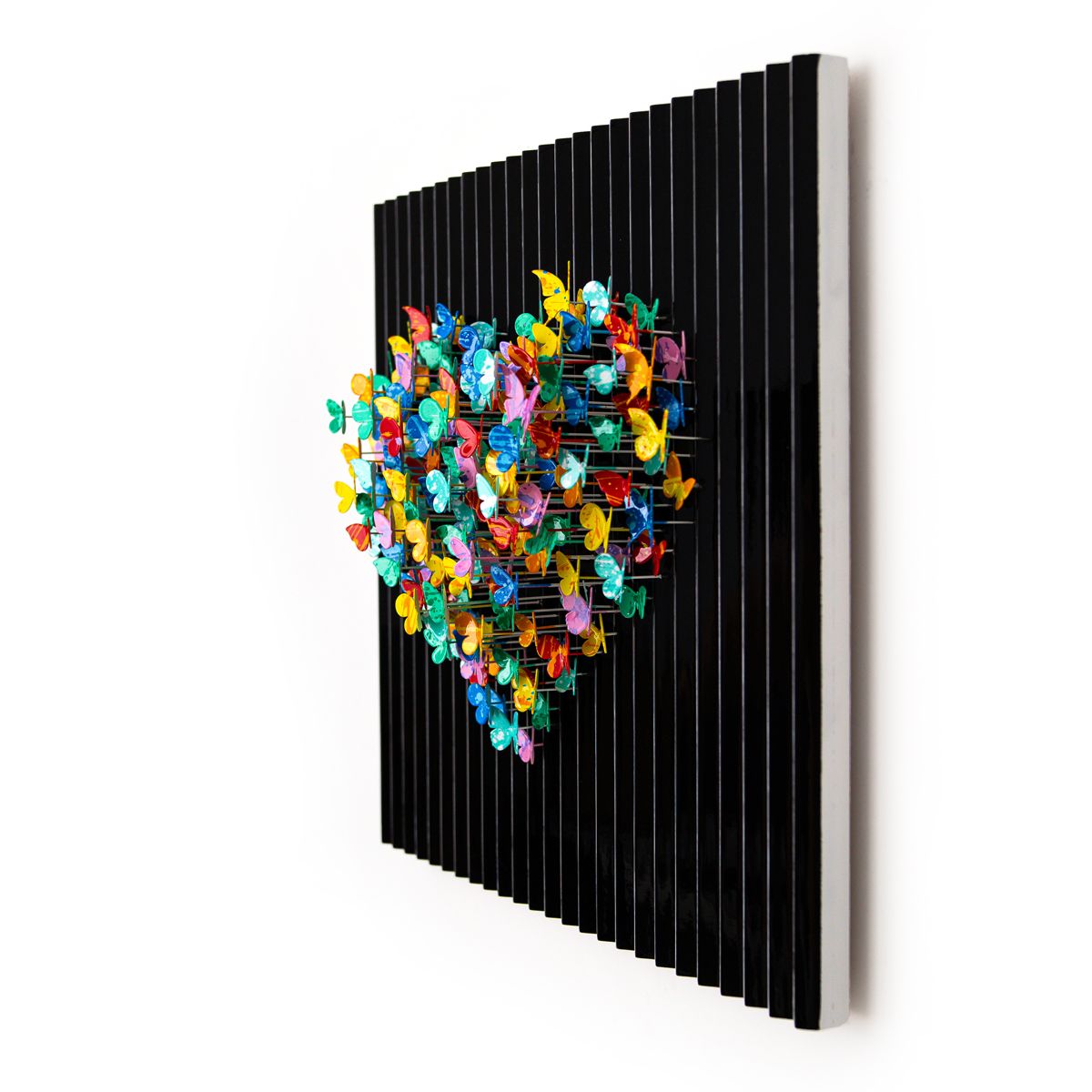 Patricia Govezensky- Original Hand-Painted KINETICFLY™ Sculpture "Flying Heart"