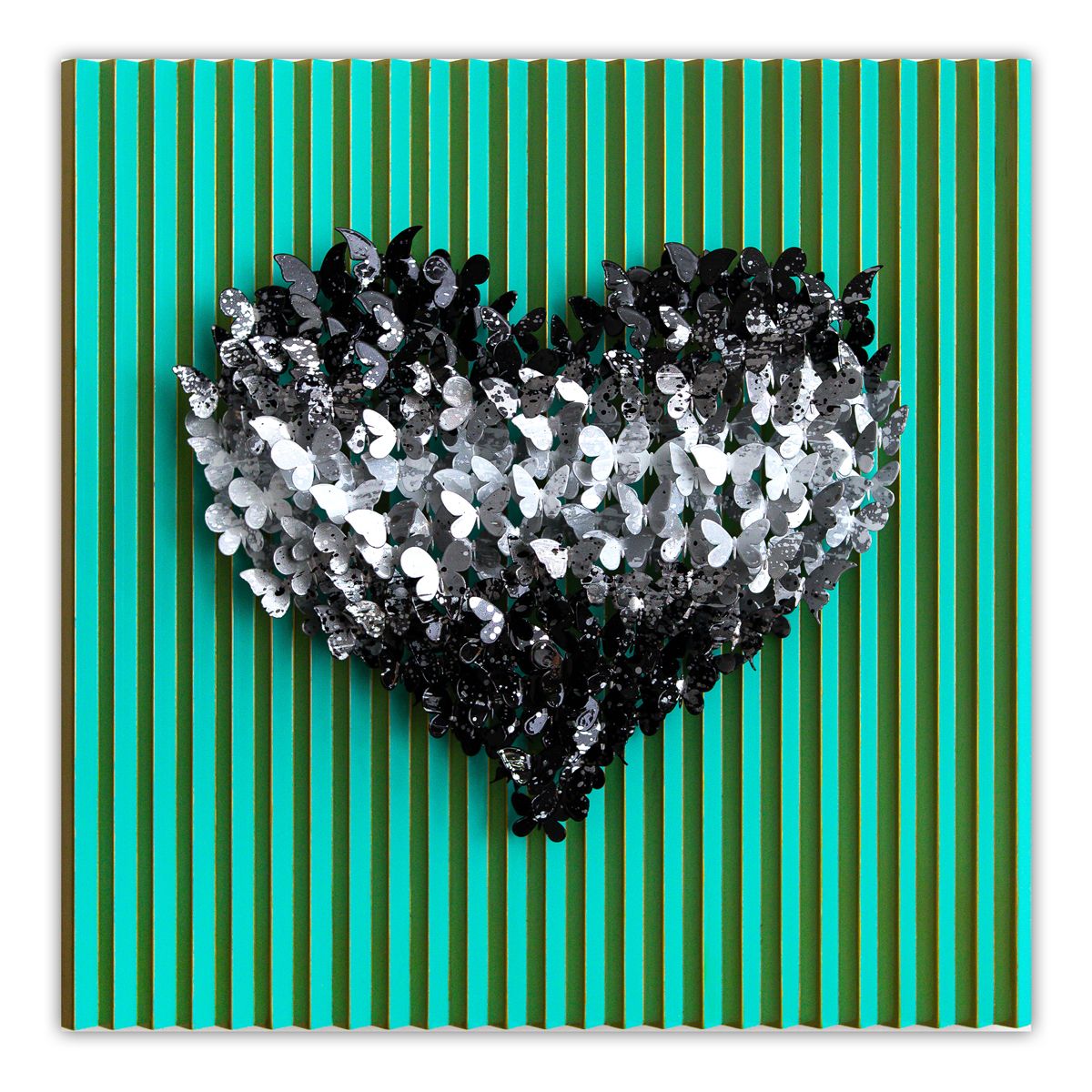 Patricia Govezensky- Original Hand-Painted KINETICFLY™ Sculpture "Flying Heart"