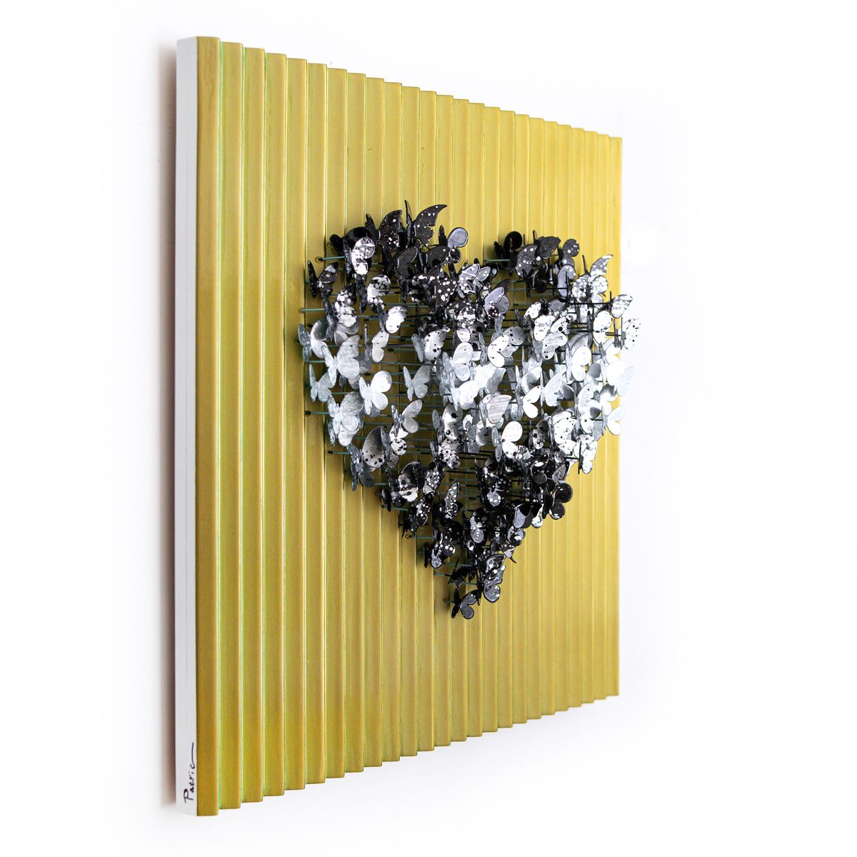 Patricia Govezensky- Original Hand-Painted KINETICFLY™ Sculpture "Flying Heart"