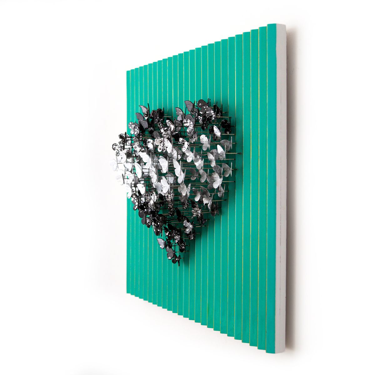 Patricia Govezensky- Original Hand-Painted KINETICFLY™ Sculpture "Flying Heart"