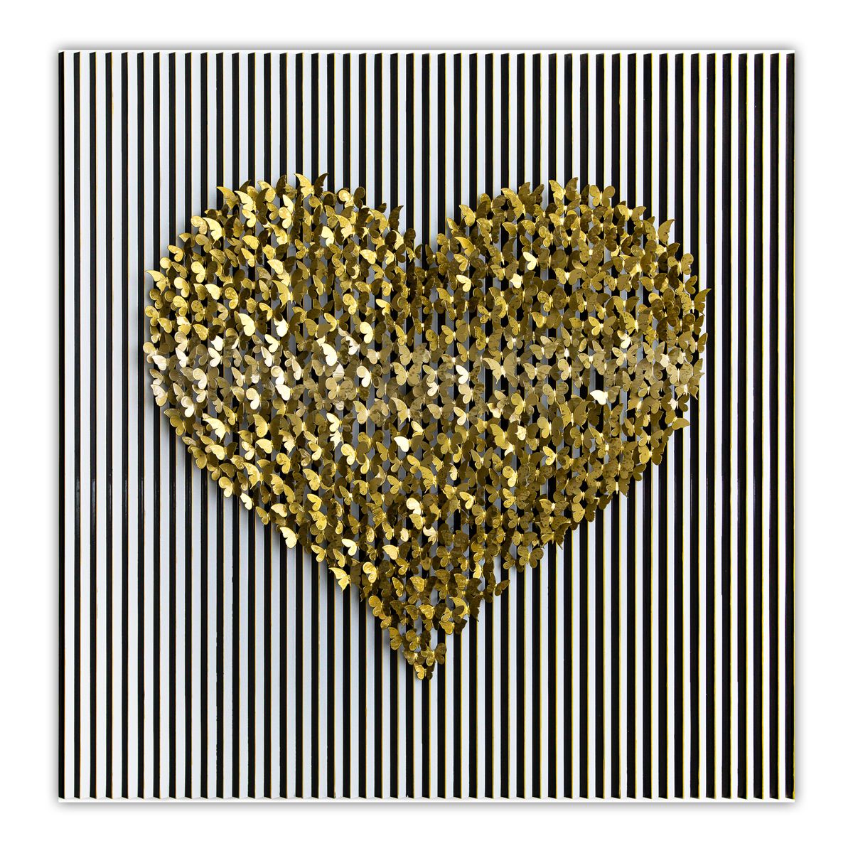 Patricia Govezensky- Original Hand-Painted KINETICFLY™ Sculpture "Flying Heart"
