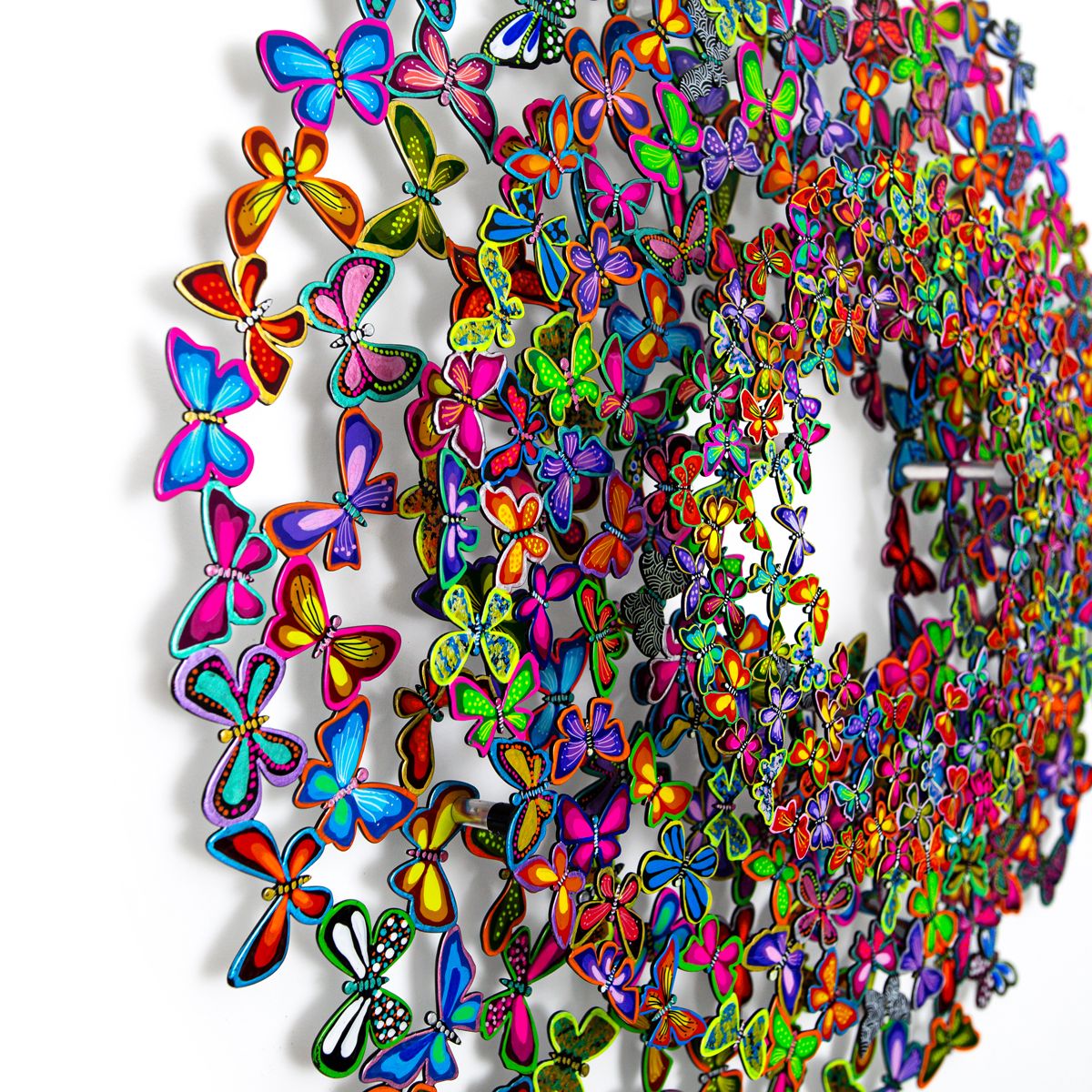 Patricia Govezensky- Original Painting on Cutout Steel "Eternal Bloom"