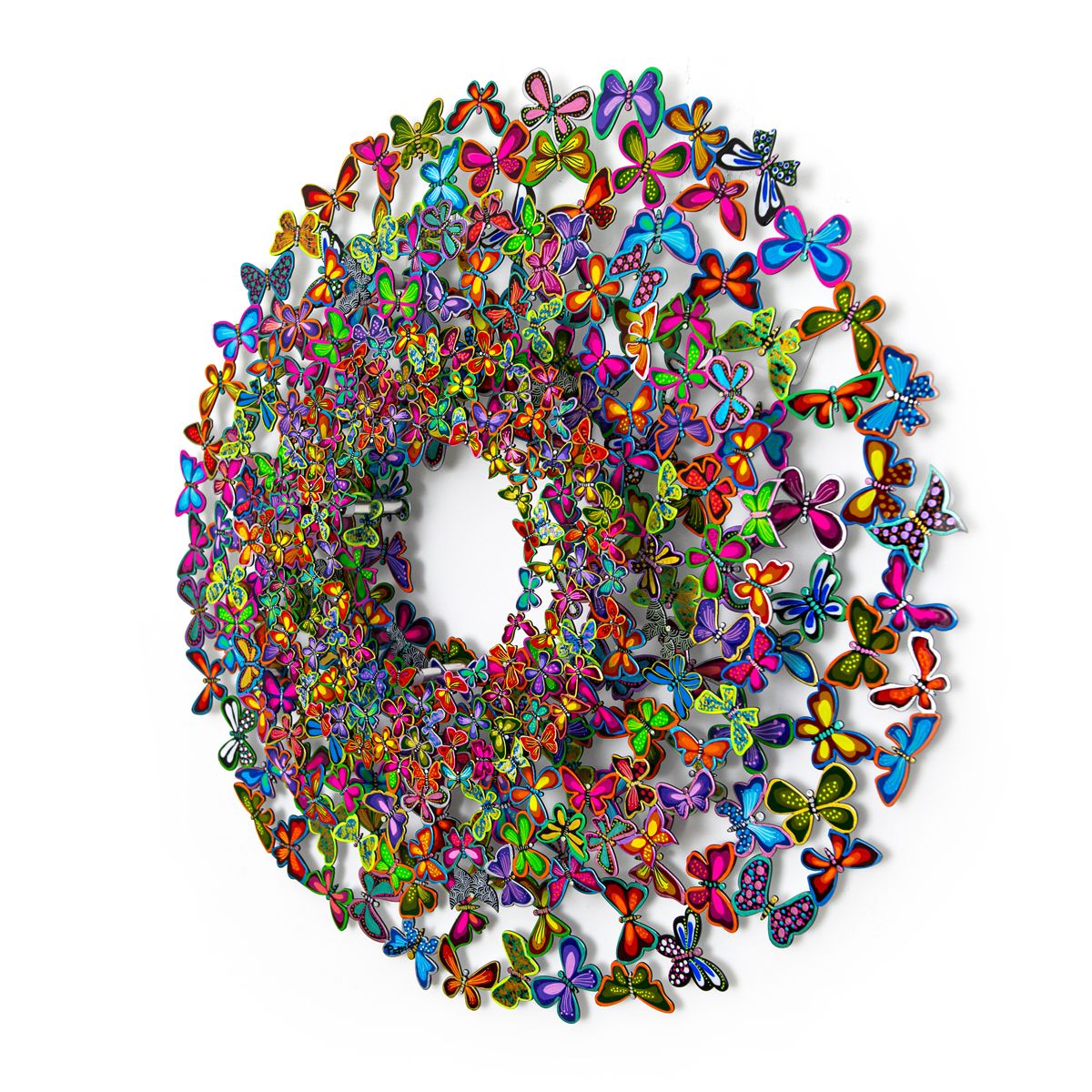 Patricia Govezensky- Original Painting on Cutout Steel "Eternal Bloom"