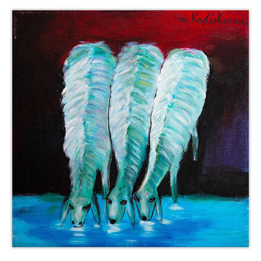 Menashe Kadishman- Original Acrylic on Canvas "Untitled"