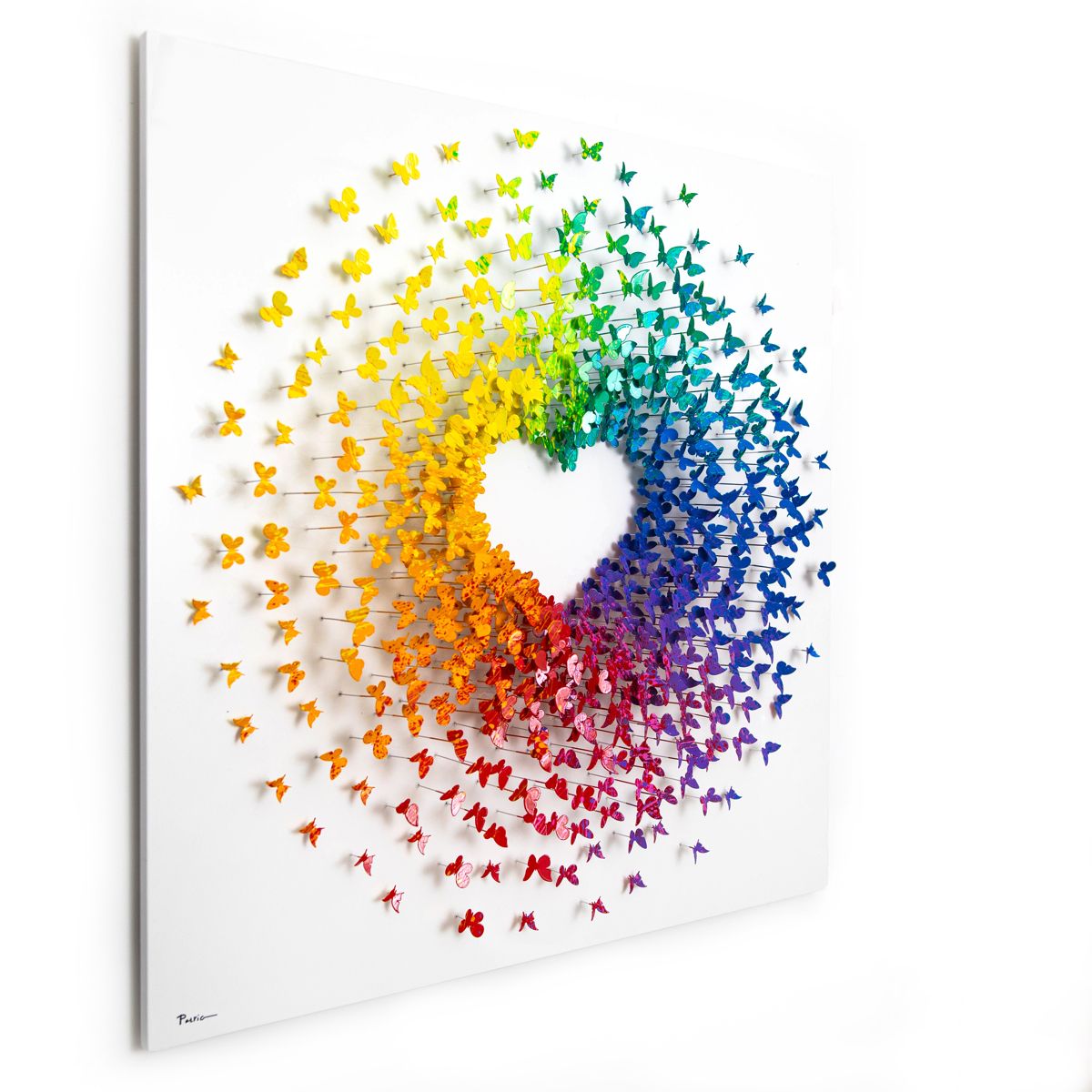 Patricia Govezensky- Original 3D Metal Art on Wood "Pulse"