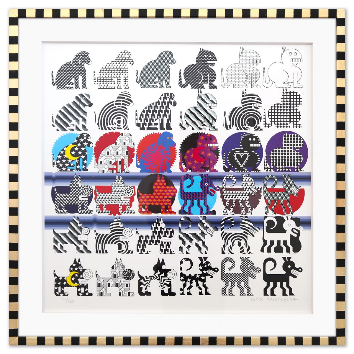 Pedro Friedeberg- Digital Graphic "Perros"