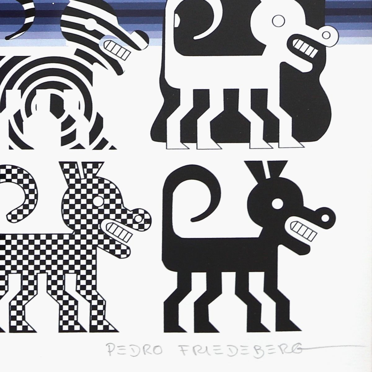 Pedro Friedeberg- Digital Graphic "Perros"