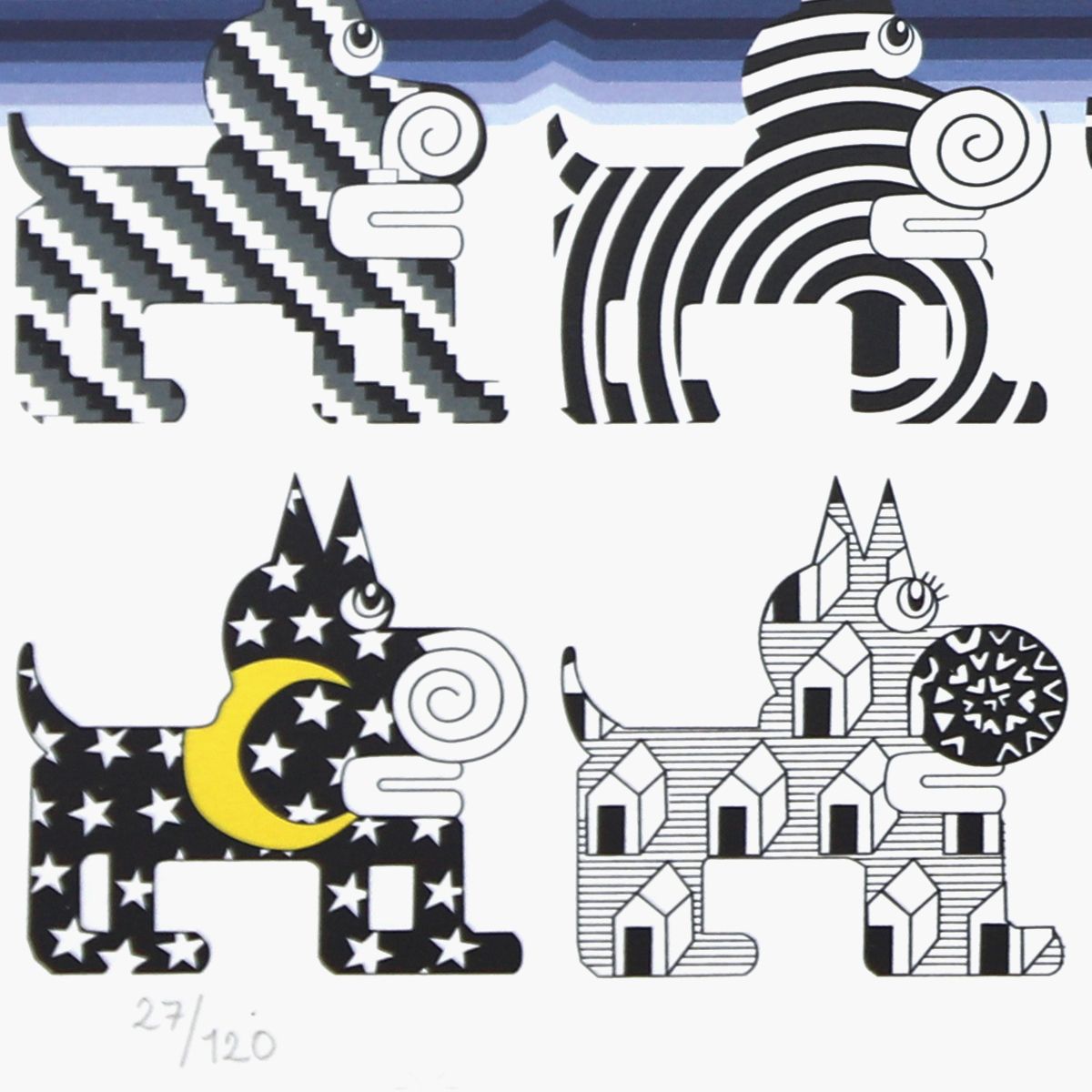 Pedro Friedeberg- Digital Graphic "Perros"
