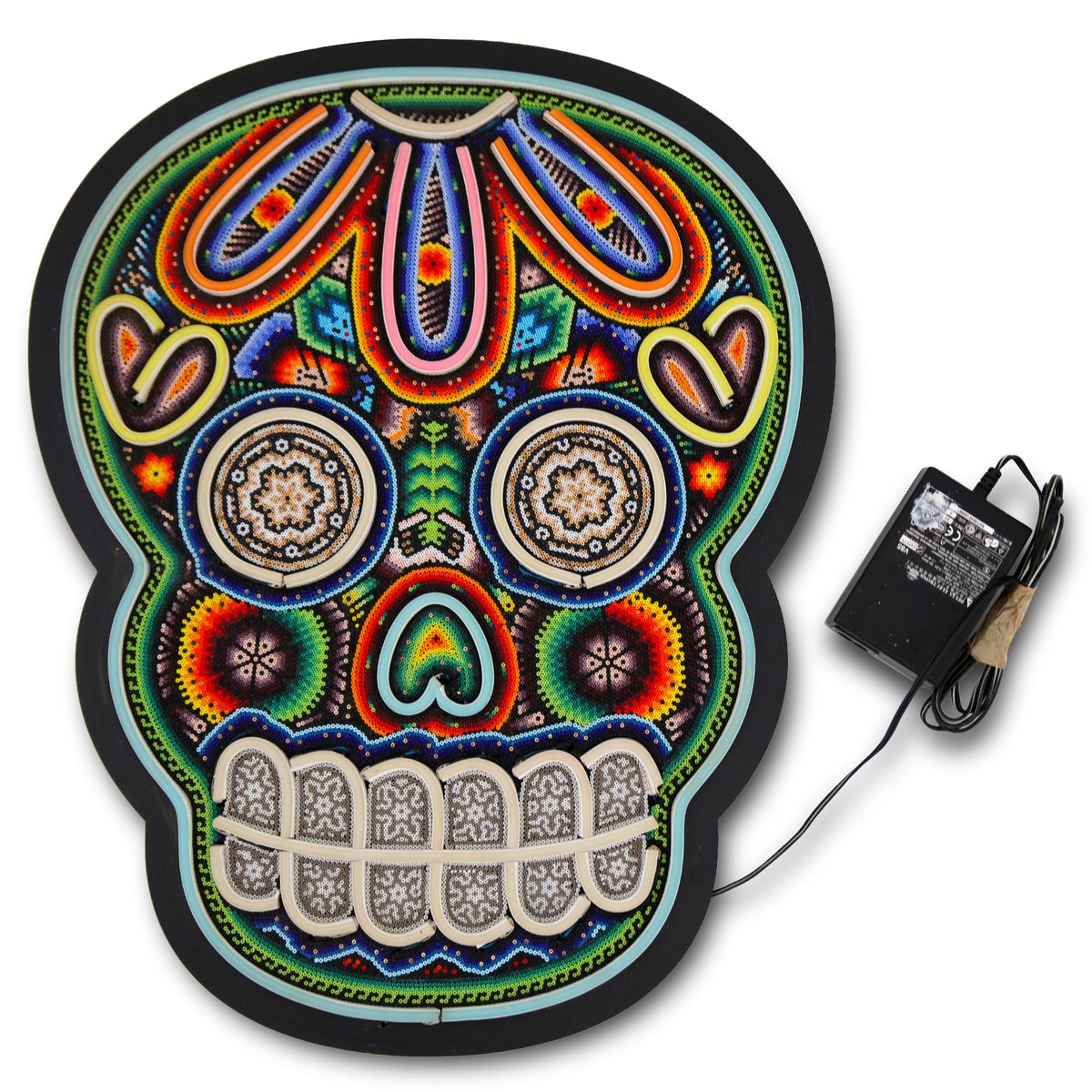 CHROMA aka Rick Wolfryd- Original Mixed Media Sculpture "Day of The Dead"