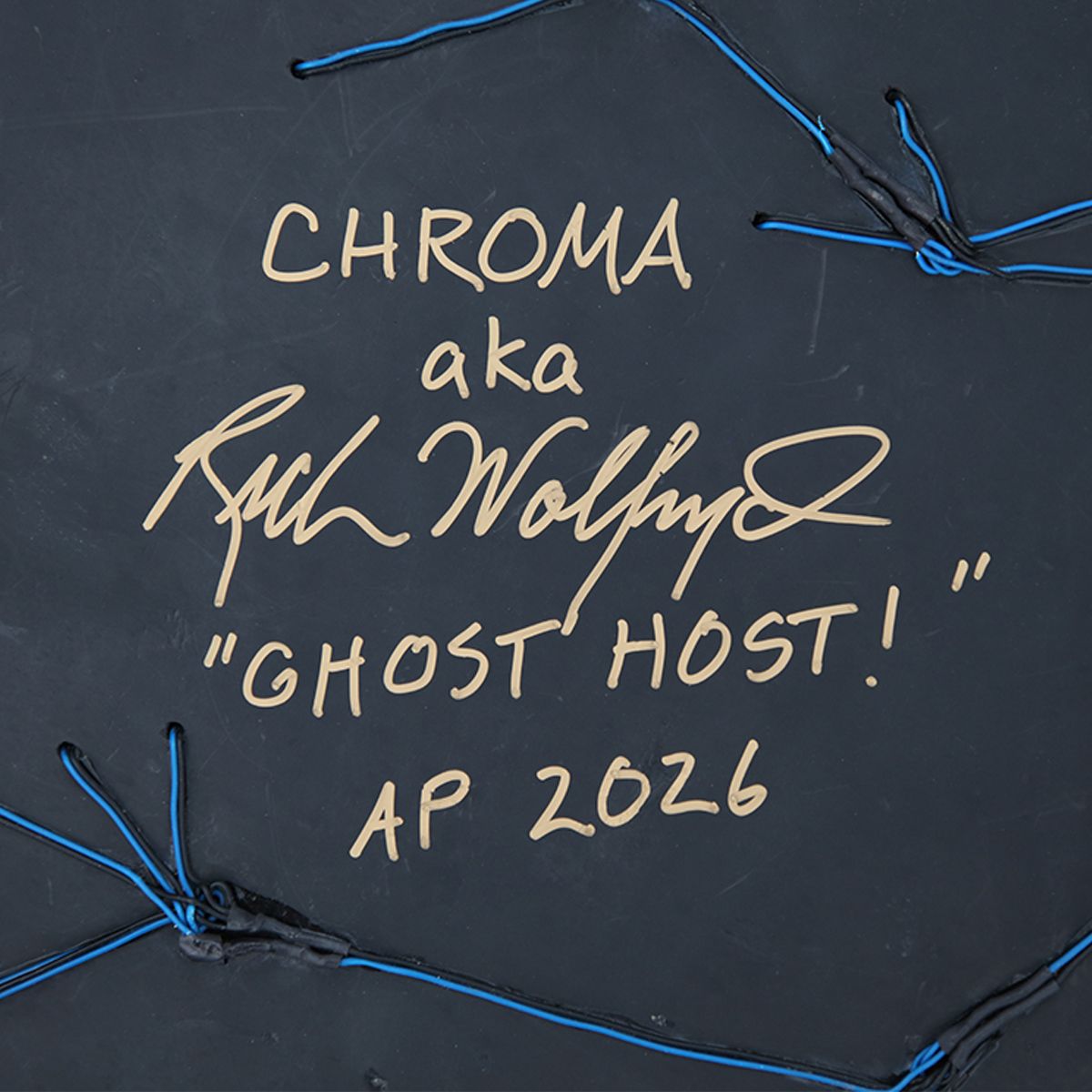 CHROMA aka Rick Wolfryd- Original Mixed Media Sculpture "Ghosr Host"