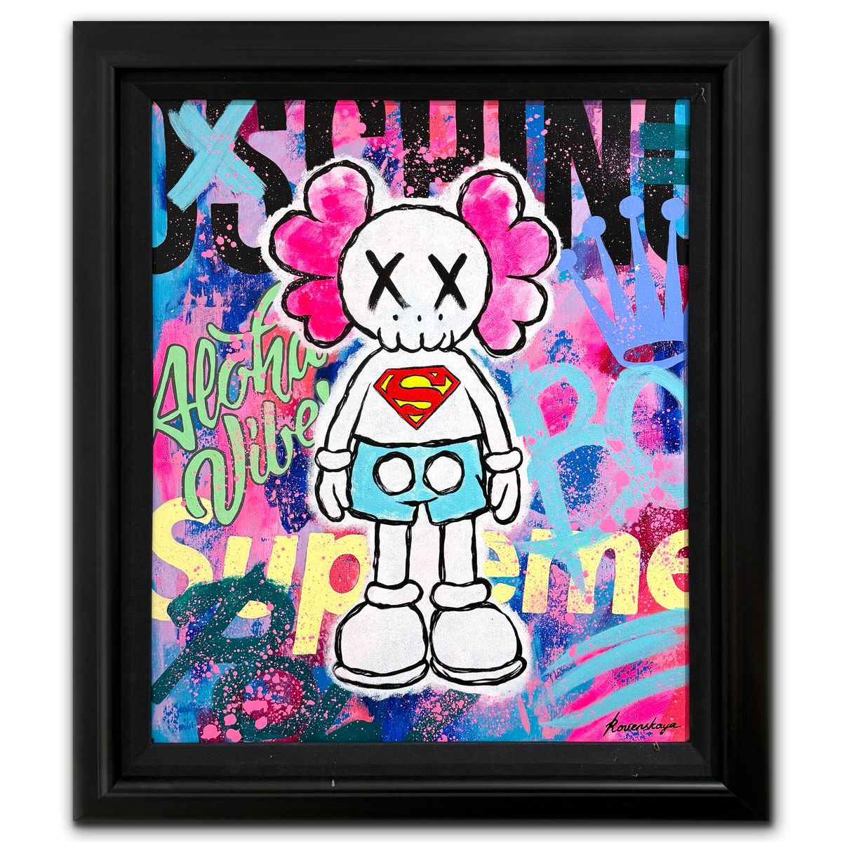 Nastya Rovenskaya- Original Oil on Canvas "Super pop"