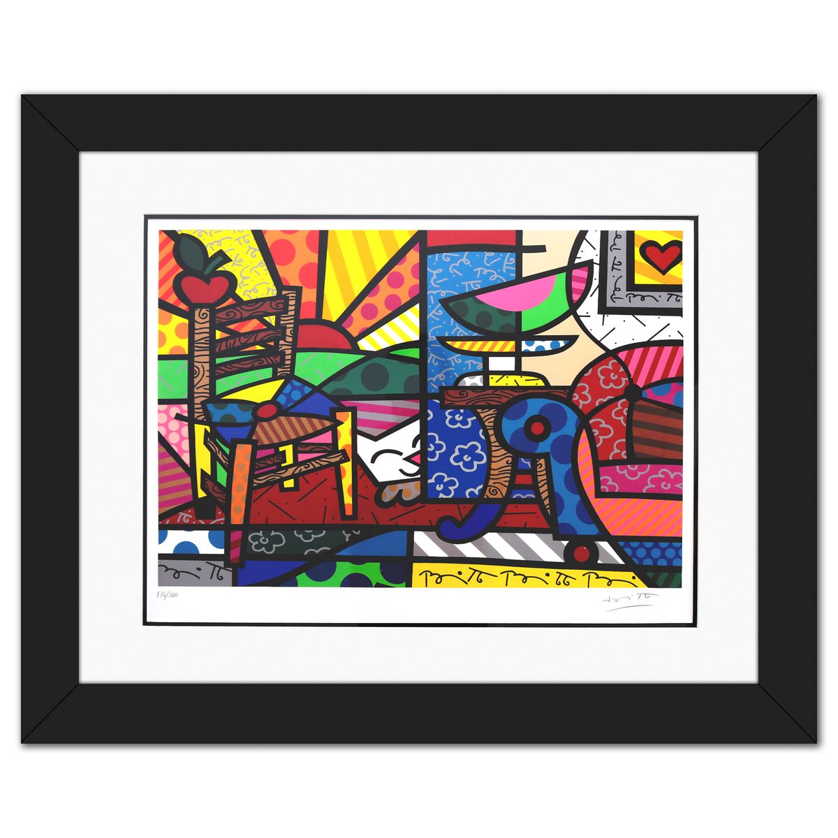 Romero Britto- Serigraph "Squeaki Van Britto"