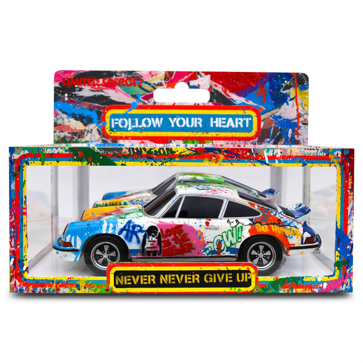 Mr. Brainwash- Stencil and Mixed Media on Fiberglass Sculpture "Vandalized Car"