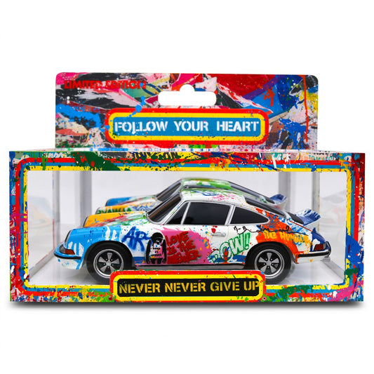Mr. Brainwash- Stencil and Mixed Media on Fiberglass Sculpture "Vandalized Car"
