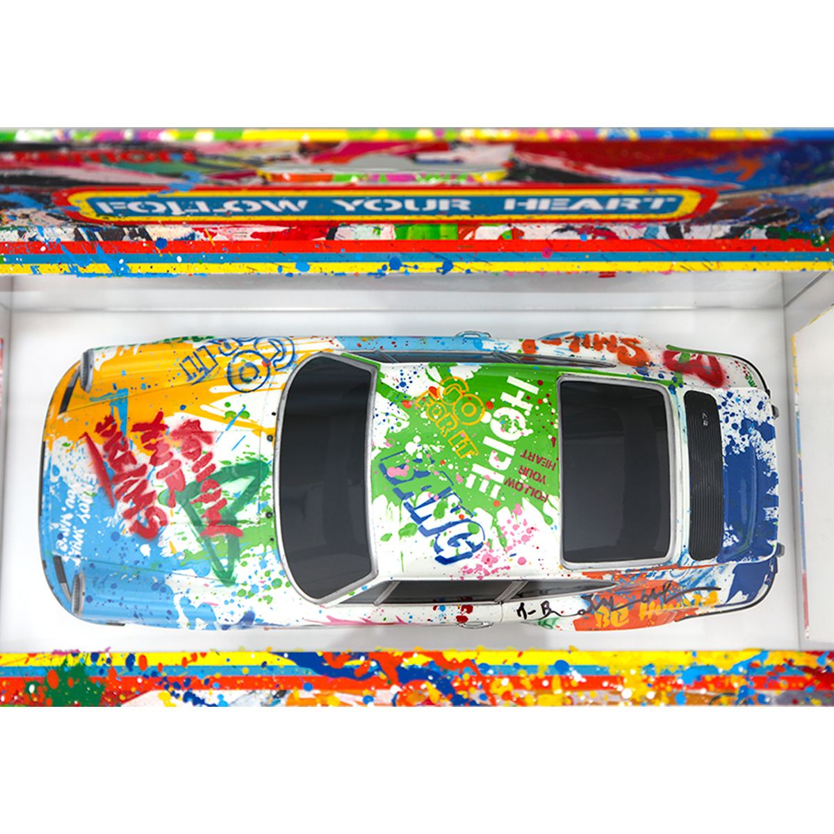 Mr. Brainwash- Stencil and Mixed Media on Fiberglass Sculpture "Vandalized Car"