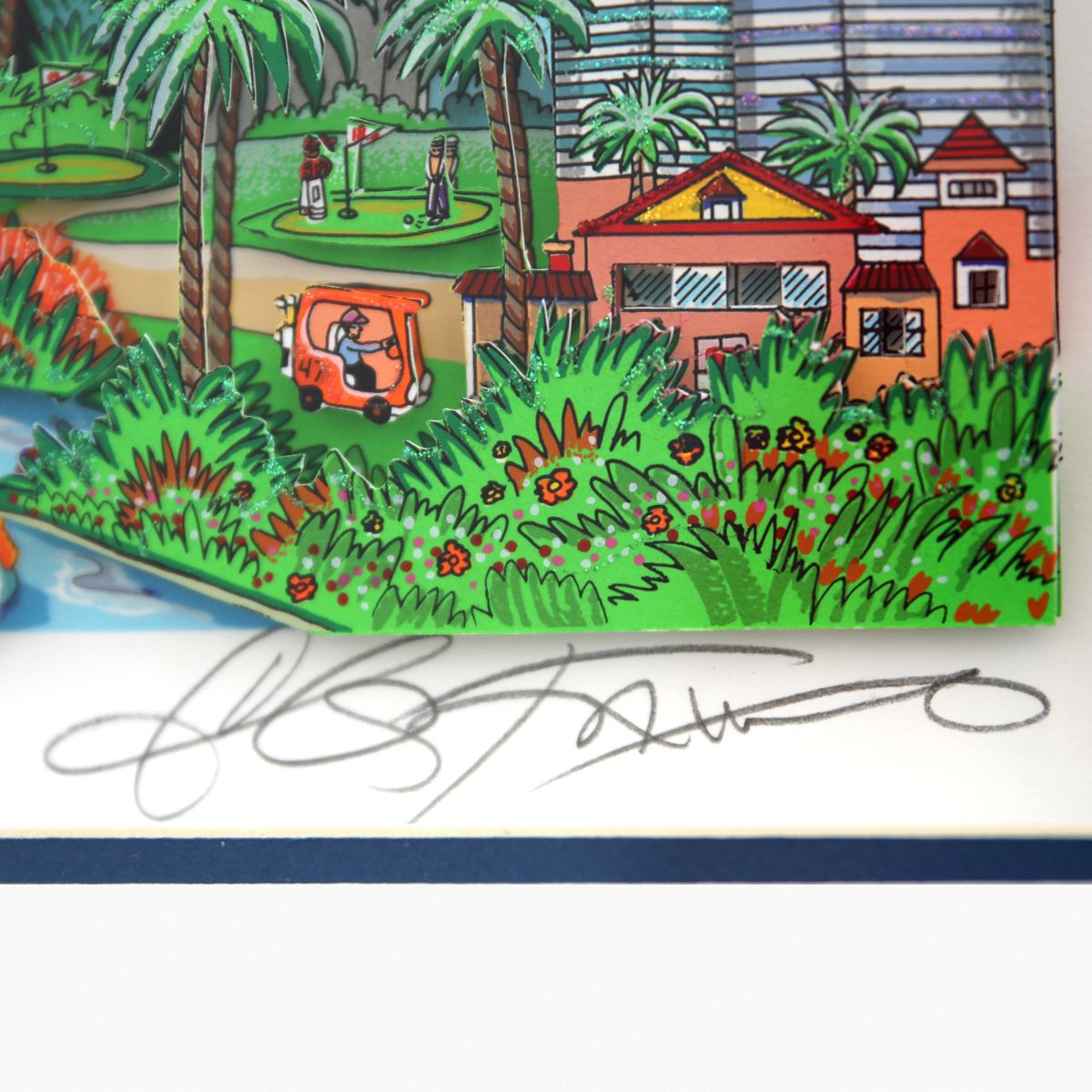 Charles Fazzino- 3D Construction Silkscreen Serigraph "Sun Day in San Diego"