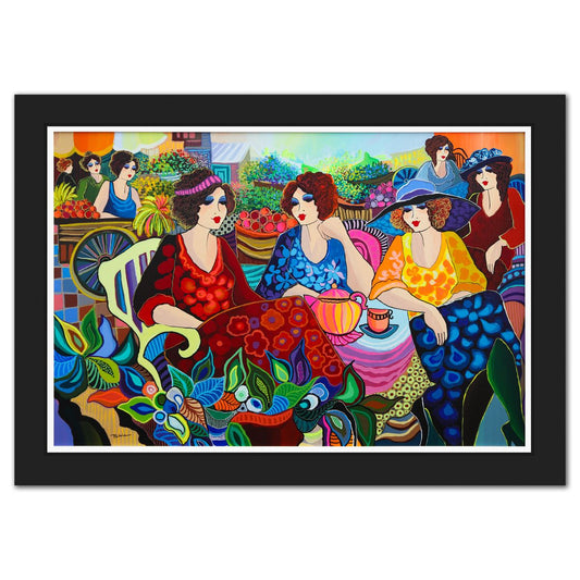Patricia Govezensky- Original Acrylic on Canvas "Ladies at the Flower Market"