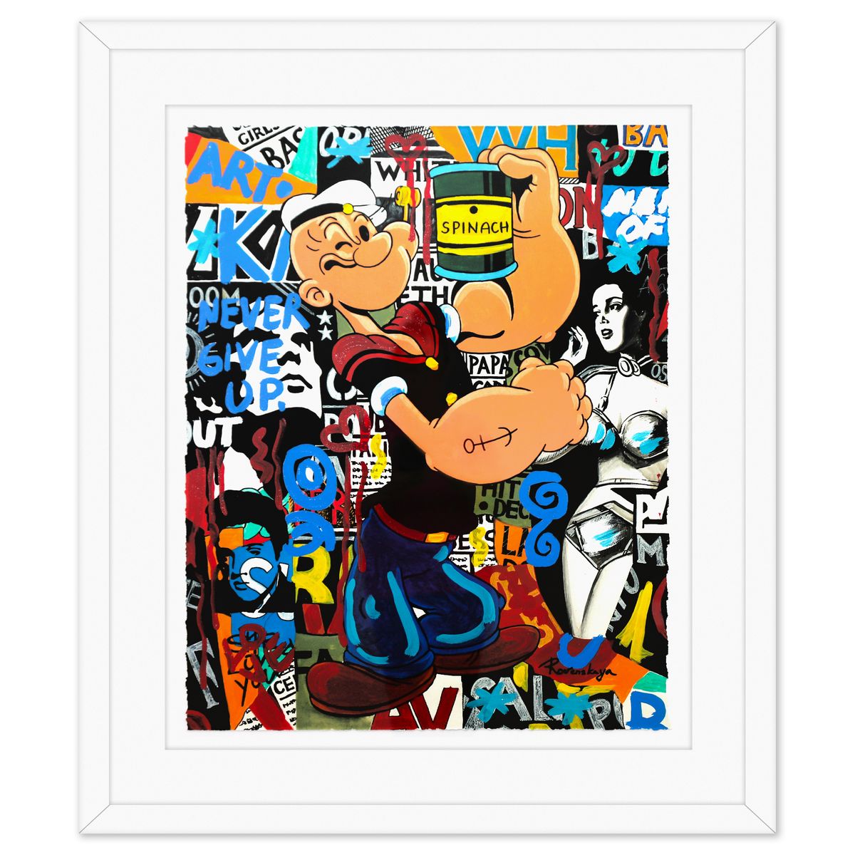 Nastya Rovenskaya- Original Mixed Media on Deckle Edge Paper "Power"