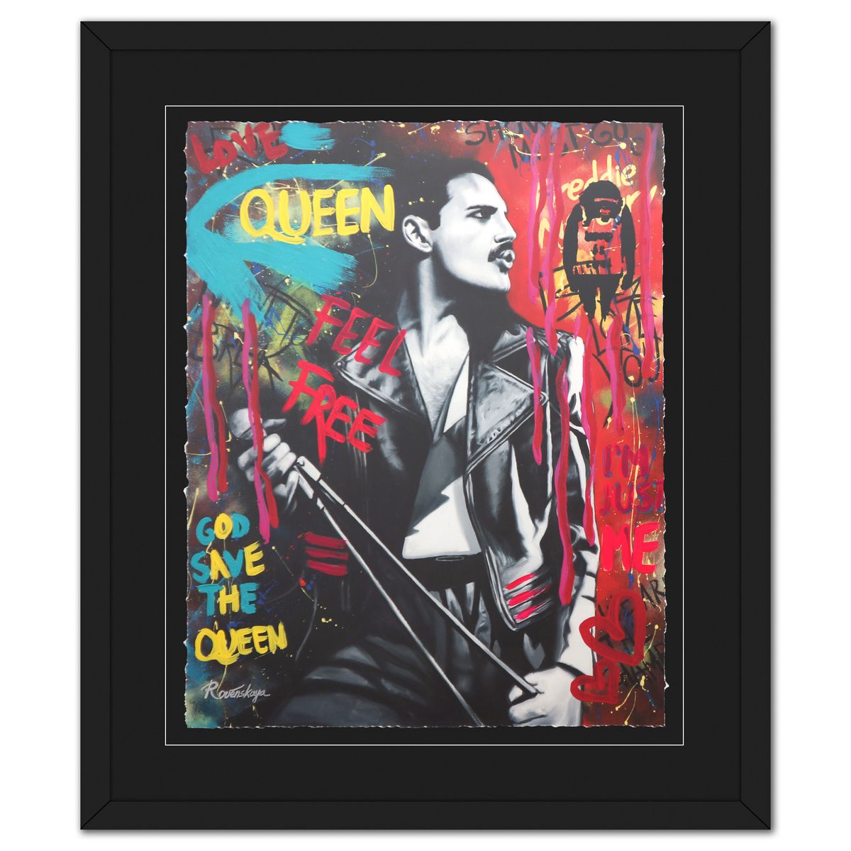 Nastya Rovenskaya- Original Mixed Media on Deckle Edge Paper "Queen"