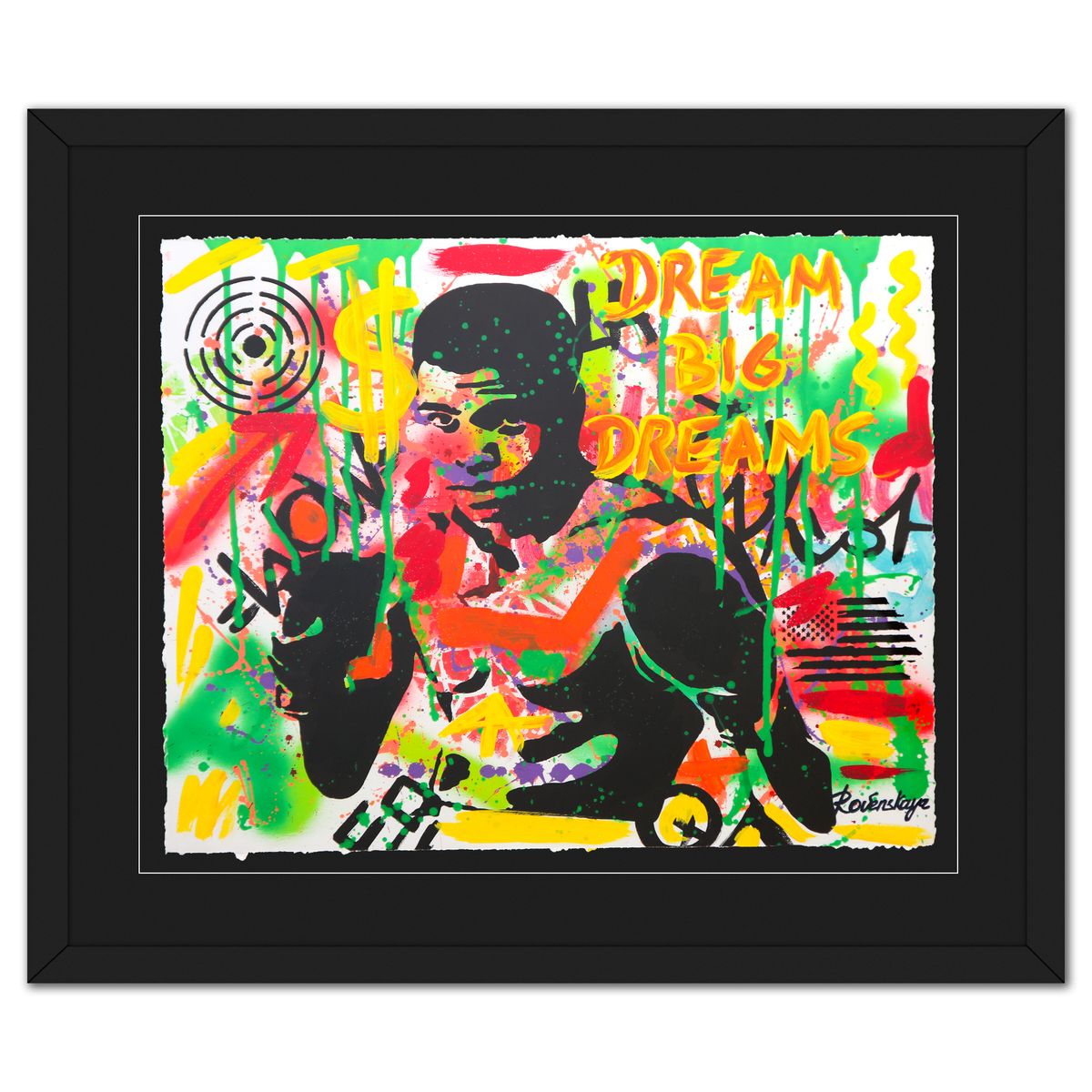 Nastya Rovenskaya- Original Mixed Media on Deckle Edge Paper "Ready To Fight"